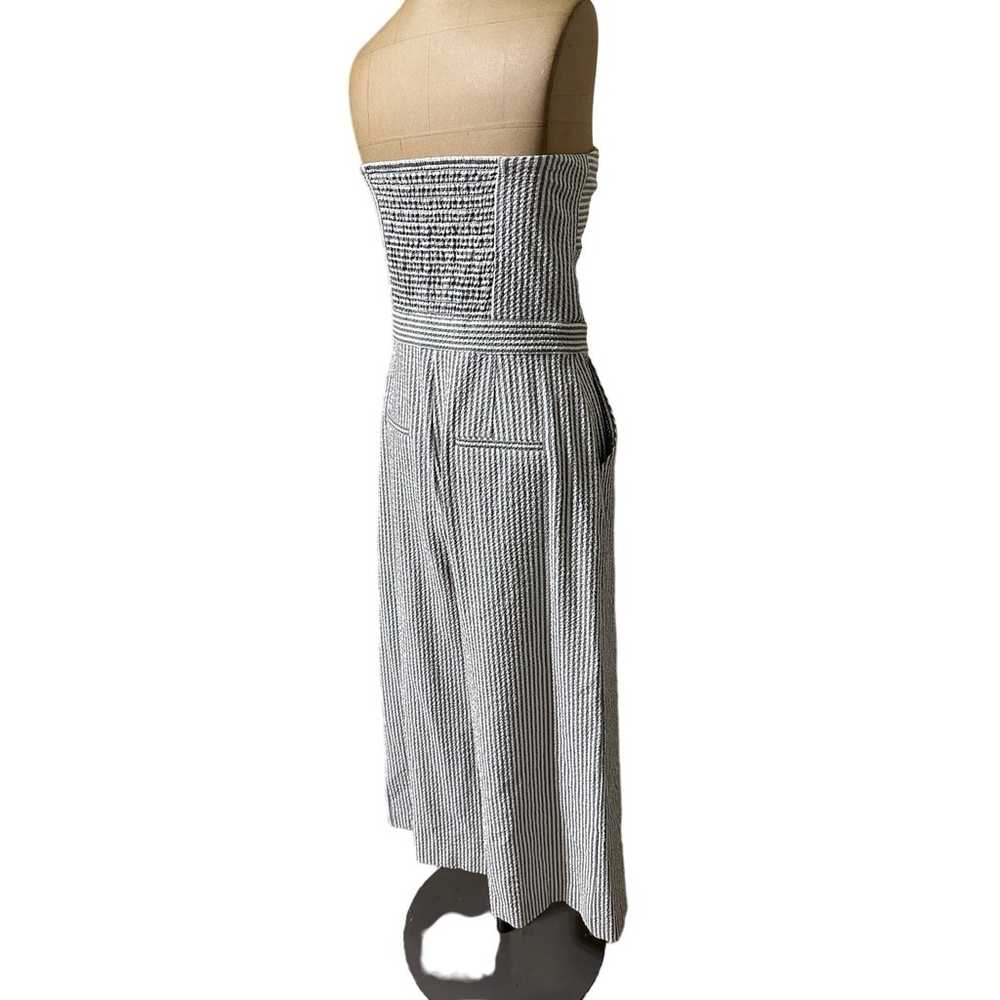 Veronica Beard Serild Strapless Seersucker Gray S… - image 8