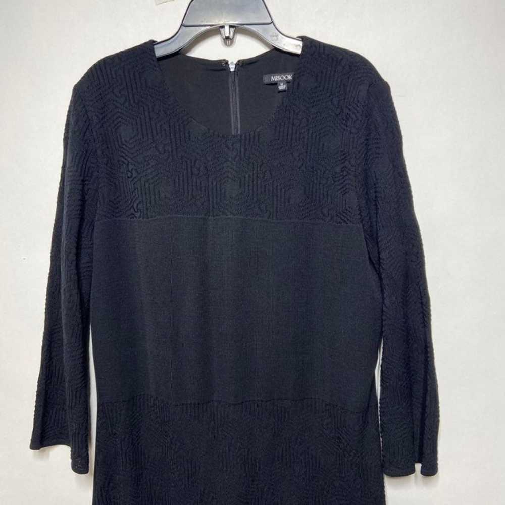 Misook 3/4 Sleeve Sheath Knit Dress in Black M NW… - image 4