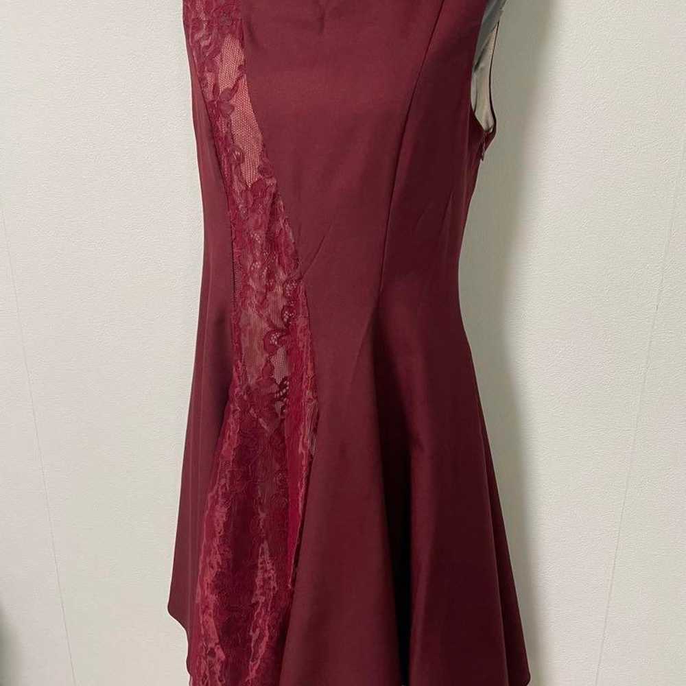 Asakura Party Dress Lace Mid Size Size 38 Wine Re… - image 6