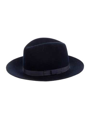 Women's midnight wool felt Rag & Bone Fedora Hat w