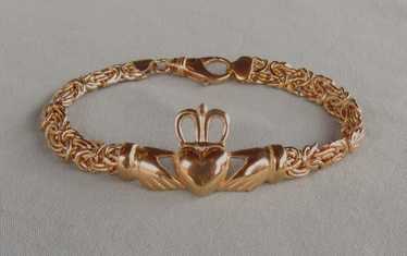 AK TURKEY GOLD OVER STERLING SILVER BYZANTINE CLA… - image 1