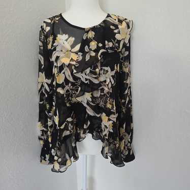 White House Black Market 2 Piece High-Low Hem Flor