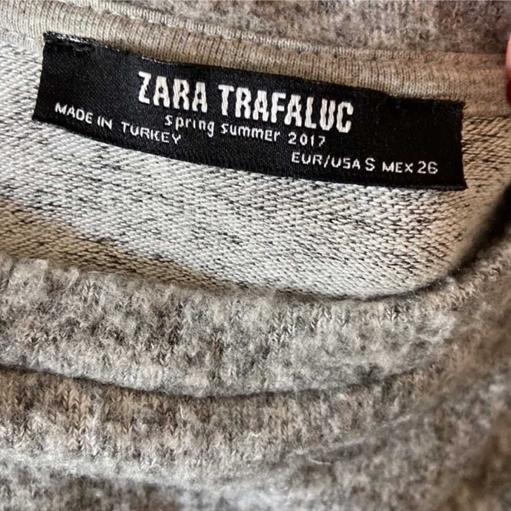 ZARA gray long bell sleeve top small fuzzy casual… - image 10