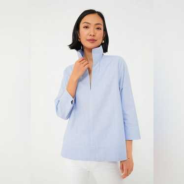 TUCKERNUCK Blue Sullivan Stand Collar Blouse