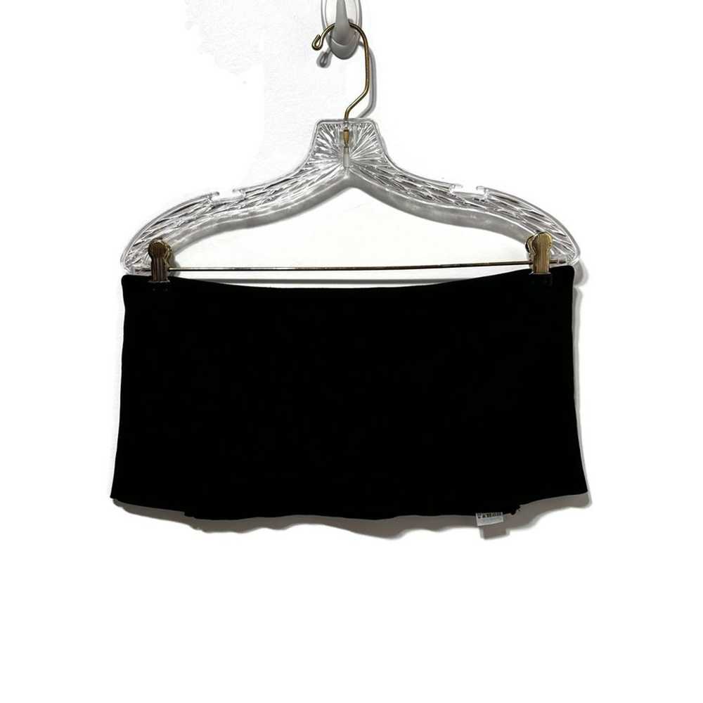 ZARA Ribbed Foldover Crop Top Size S in Black - image 6