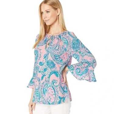 Lilly Pulitzer Willa flounce sleeve top