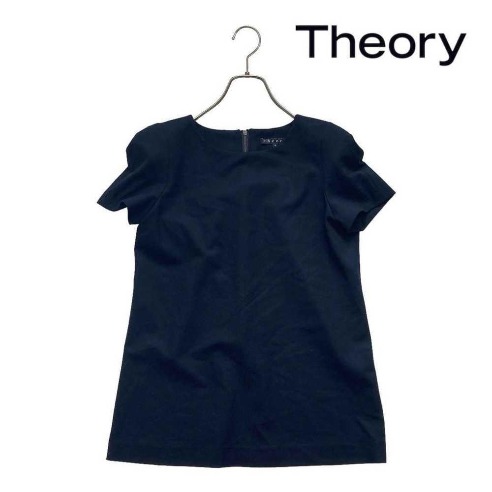 09T002 ☆ Theory Wool Short-Sleeve Blouse Business… - image 1