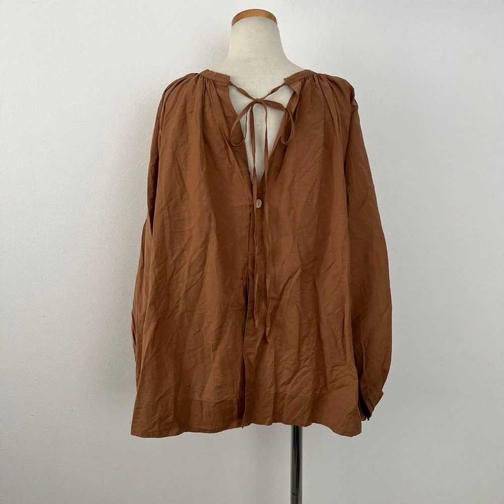 IENA YENA Blouse Long Sleeve Brown Size 36 Cute O… - image 4