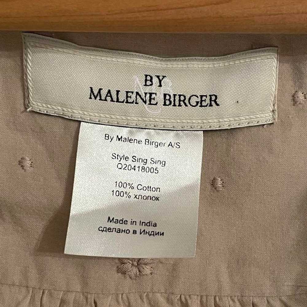 BY MALENE BIRGER Beige Cotton Frill Blouse Size 36 - image 6