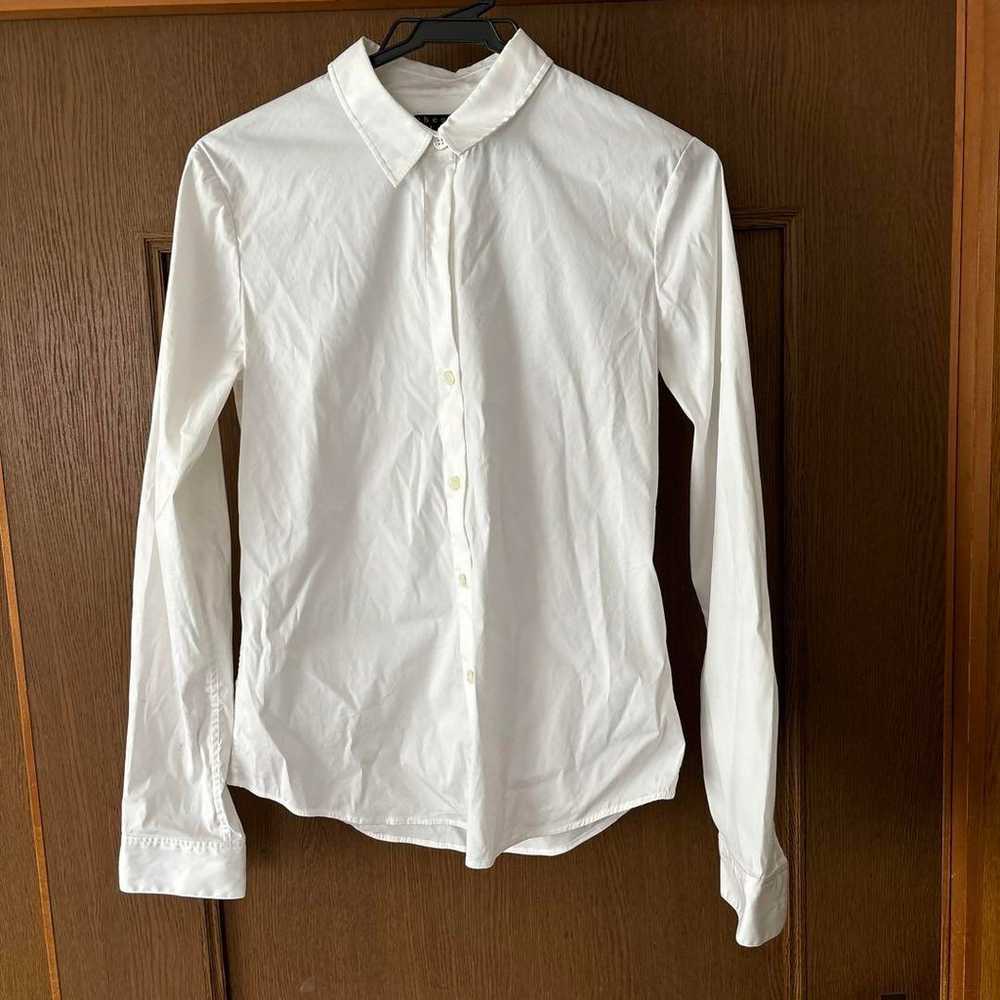 Theory White Long Sleeve Cutter Shirt S Size - image 1