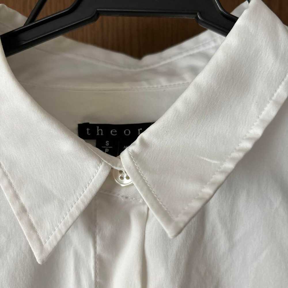 Theory White Long Sleeve Cutter Shirt S Size - image 2