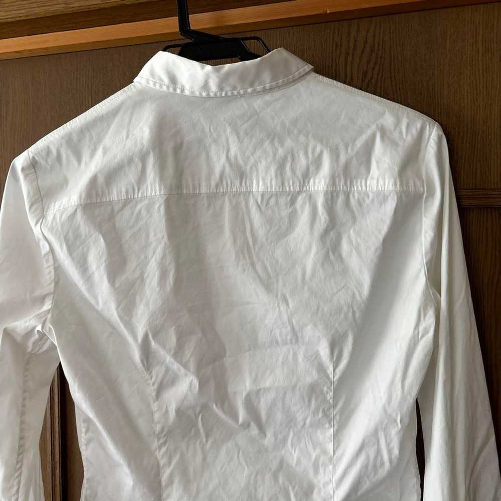 Theory White Long Sleeve Cutter Shirt S Size - image 8