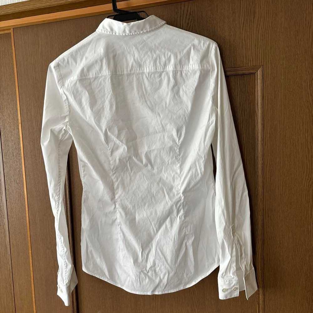 Theory White Long Sleeve Cutter Shirt S Size - image 9