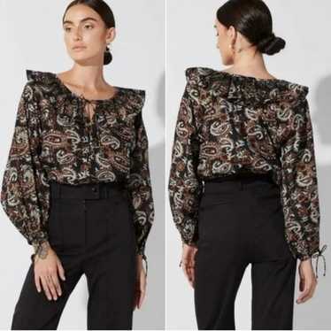 Cleobella Jillian Blouse in Avalon Block Print Si… - image 1