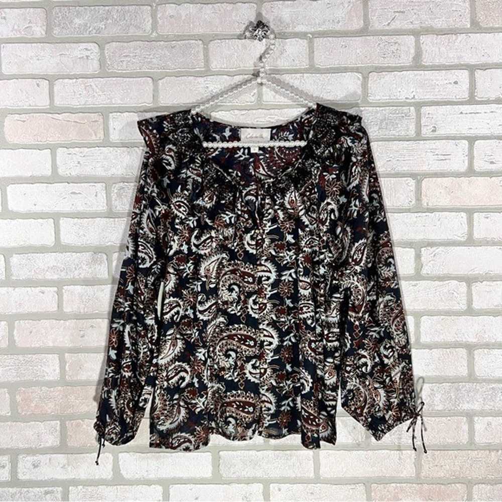 Cleobella Jillian Blouse in Avalon Block Print Si… - image 2