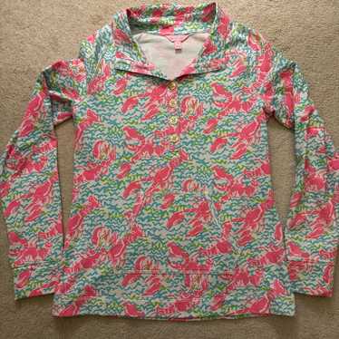 Lilly Pulitzer Captain Popover Sweatshirt Lobster