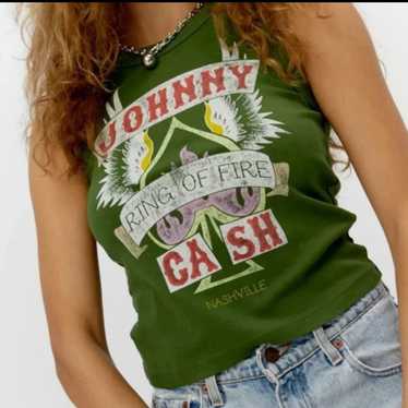 Daydreamer Johnny Cash Ring of Fire tank 90’s bab… - image 1