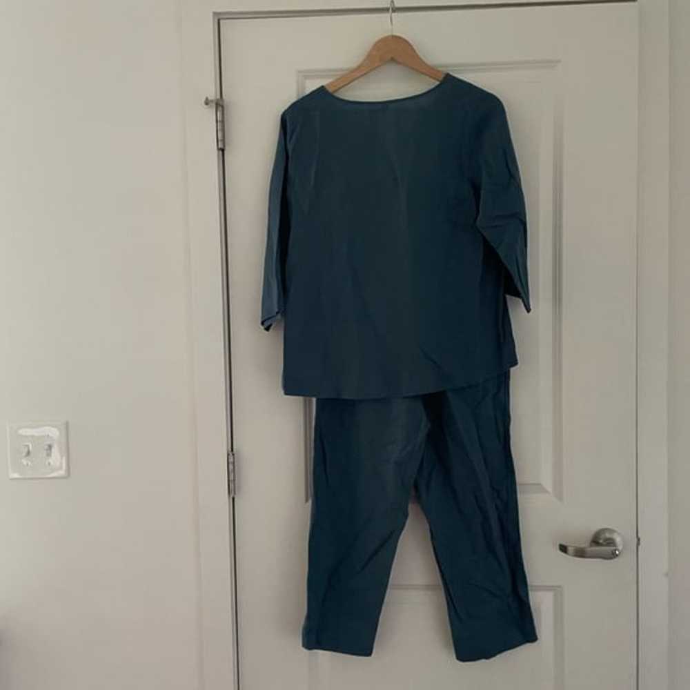 Grae Cove Linen Button Front Top Pant Set - image 3