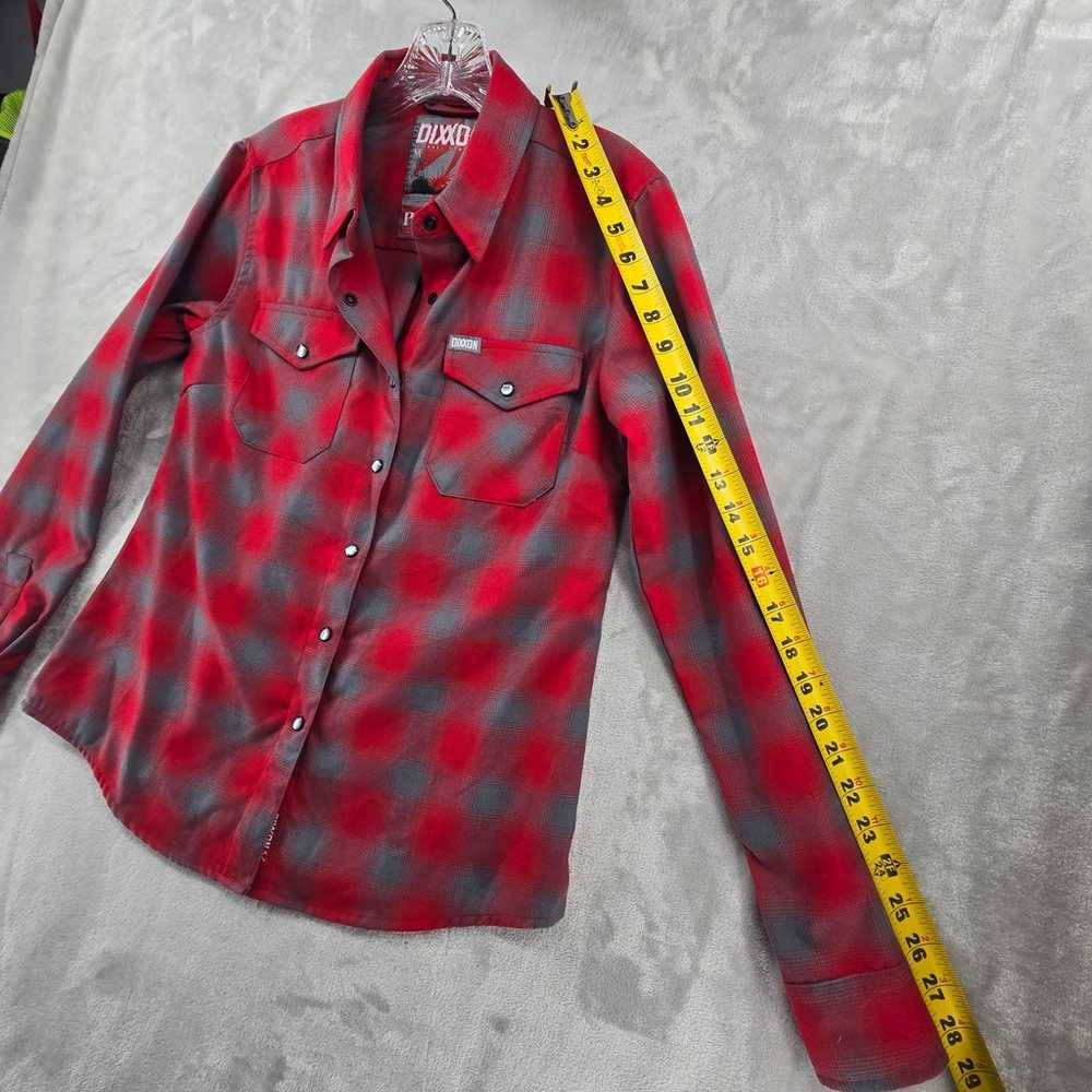 Dixxon Size M Pulaski Red Plaid Flannel Long Slee… - image 6