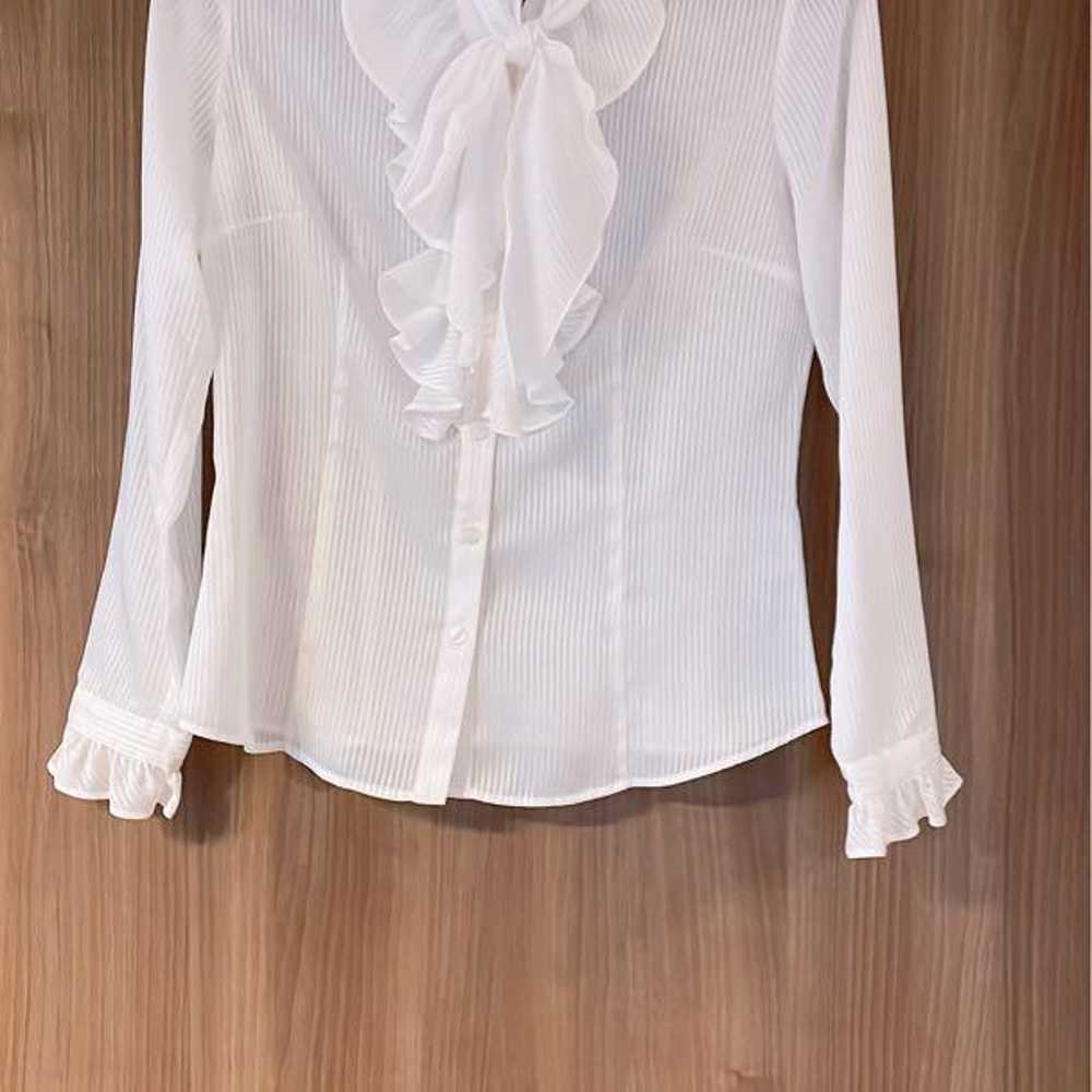 Narakamice bow-tie blouse white, like new, with f… - image 1