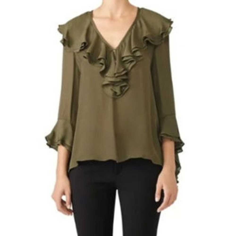 Trina Turk Trina Turk Silk Lantana Ruffle Blouse - image 1