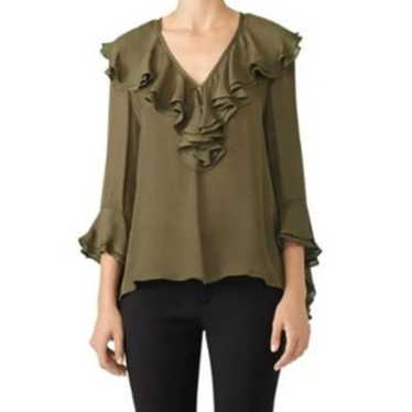 Trina Turk Trina Turk Silk Lantana Ruffle Blouse - image 1