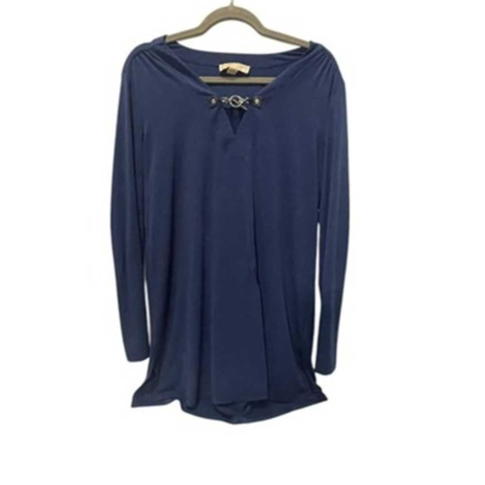 Michael Kors Navy Tunic Top Size Large - image 1