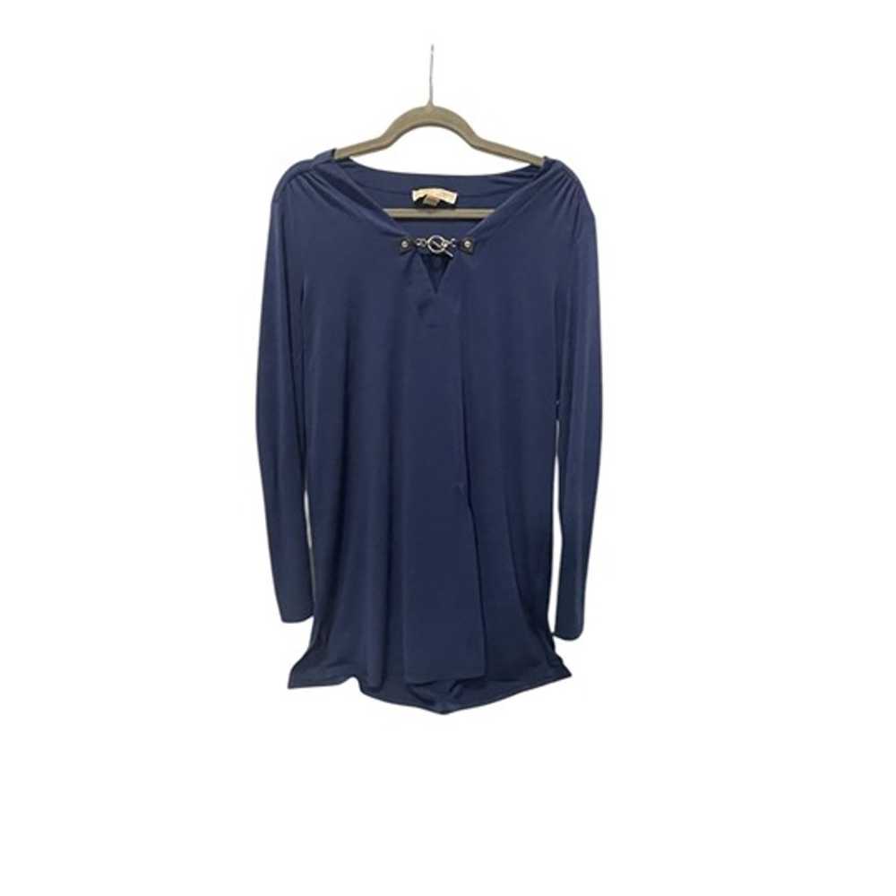 Michael Kors Navy Tunic Top Size Large - image 4