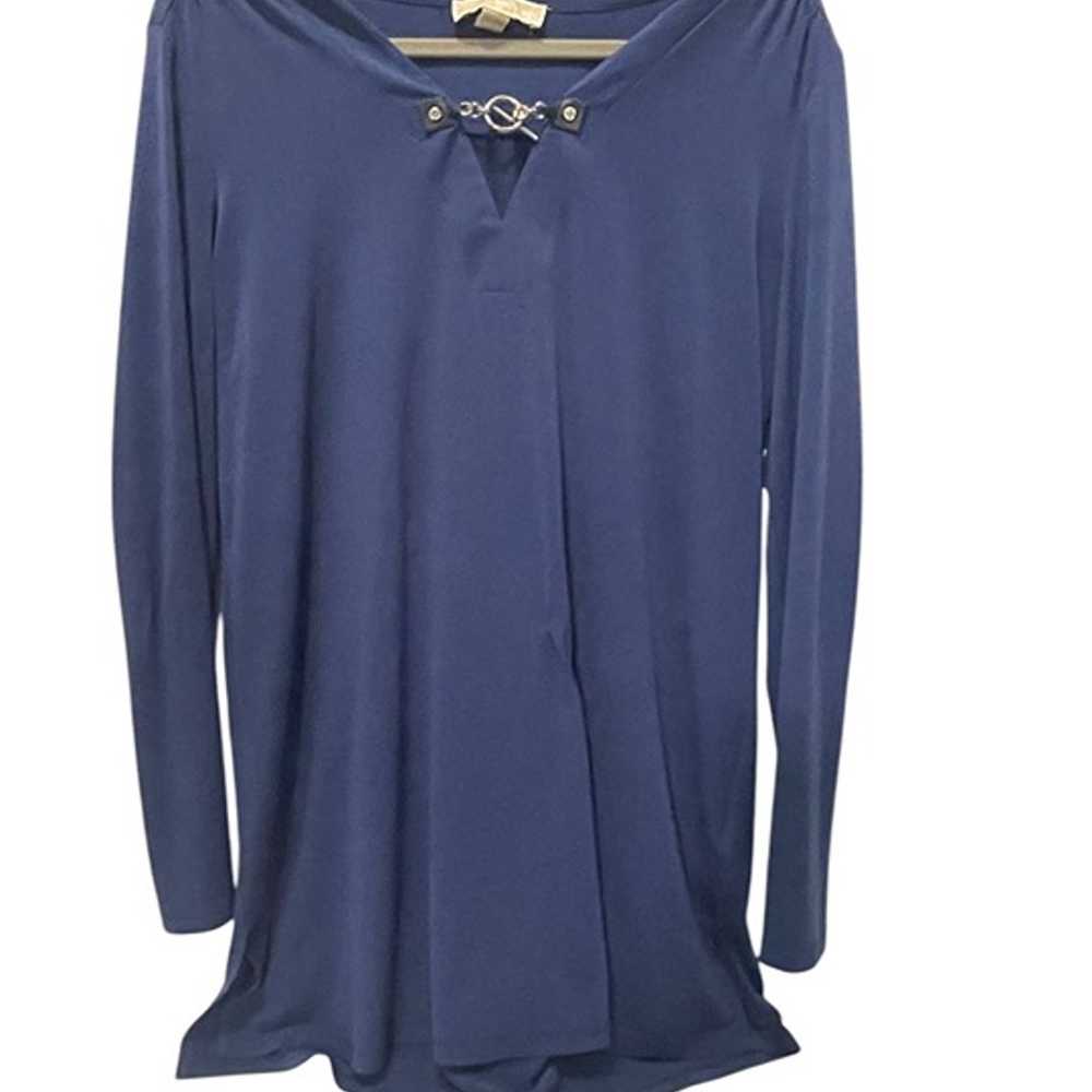 Michael Kors Navy Tunic Top Size Large - image 6