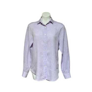 Amina Rubinacci Napoli size 46 Purple Linen Blouse