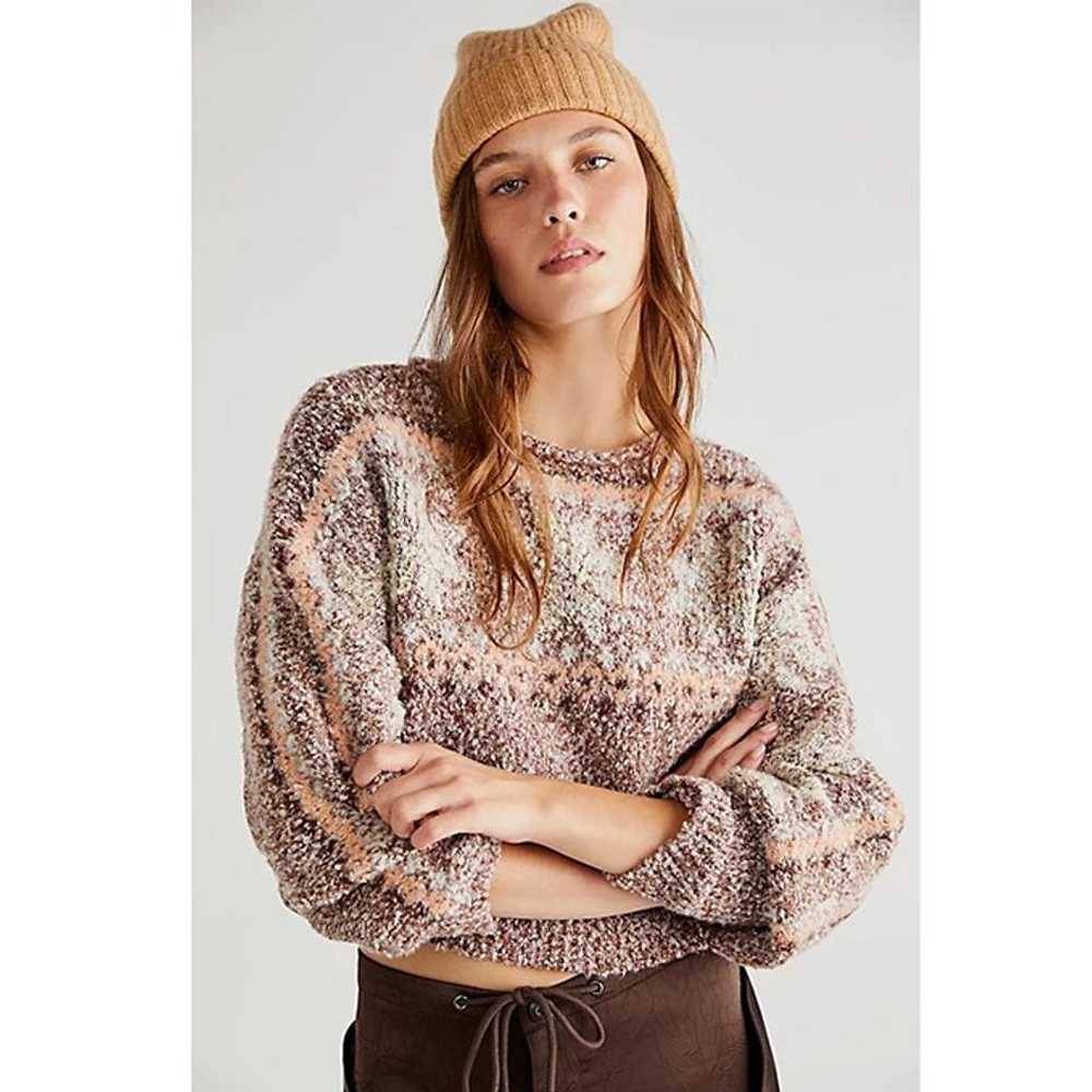 Free People Snowflake Cropped Sweater - image 1