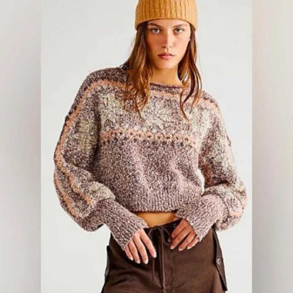 Free People Snowflake Cropped Sweater - image 3