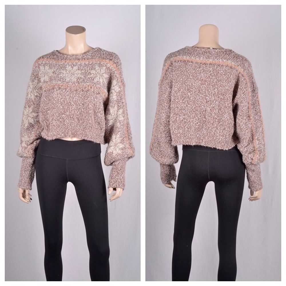 Free People Snowflake Cropped Sweater - image 5