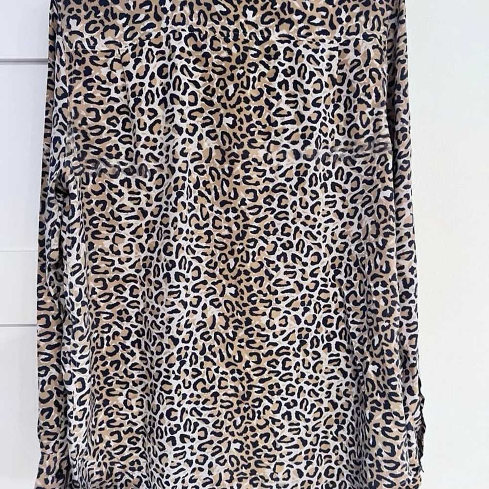 EQUIPMENT- 100% Silk- Leopard Print Long Sleeve B… - image 2