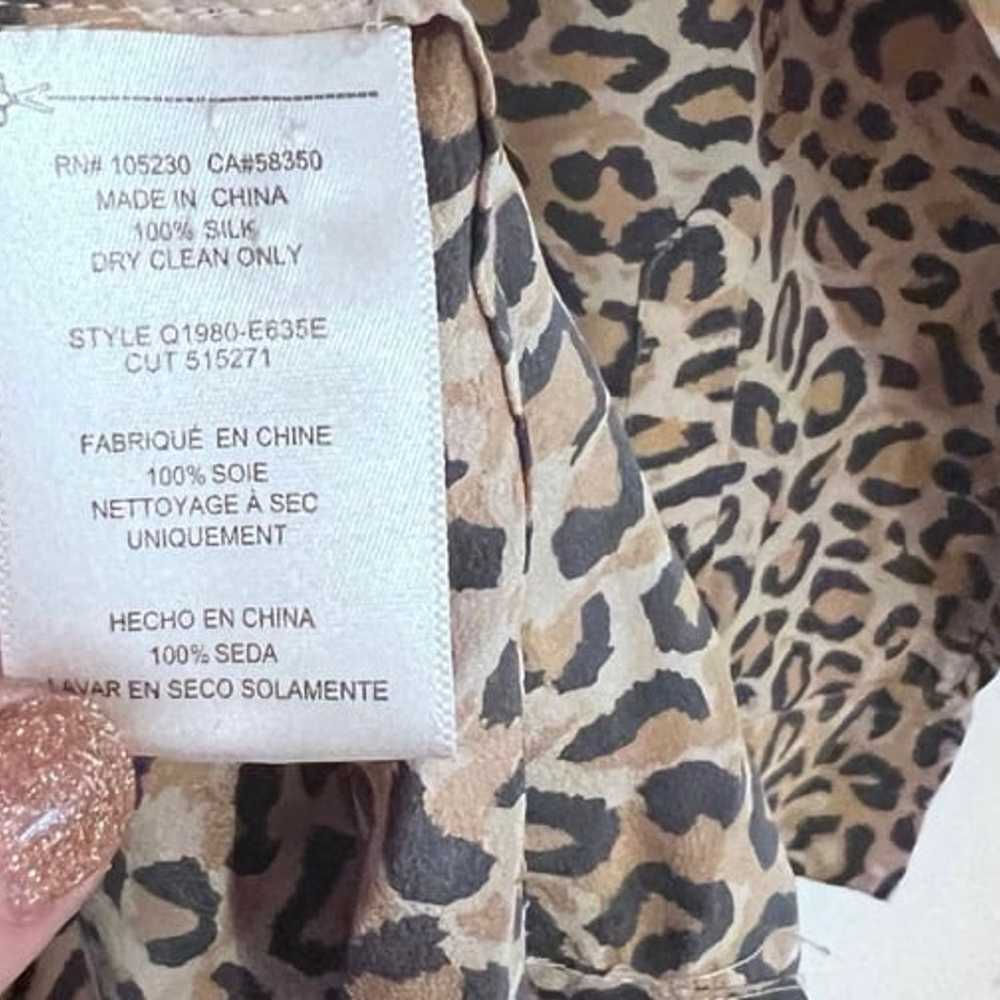 EQUIPMENT- 100% Silk- Leopard Print Long Sleeve B… - image 4