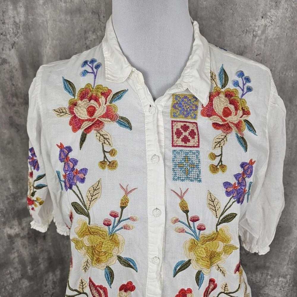 Johnny Was Women L Petunia Smocked Lisbon Floral … - image 2