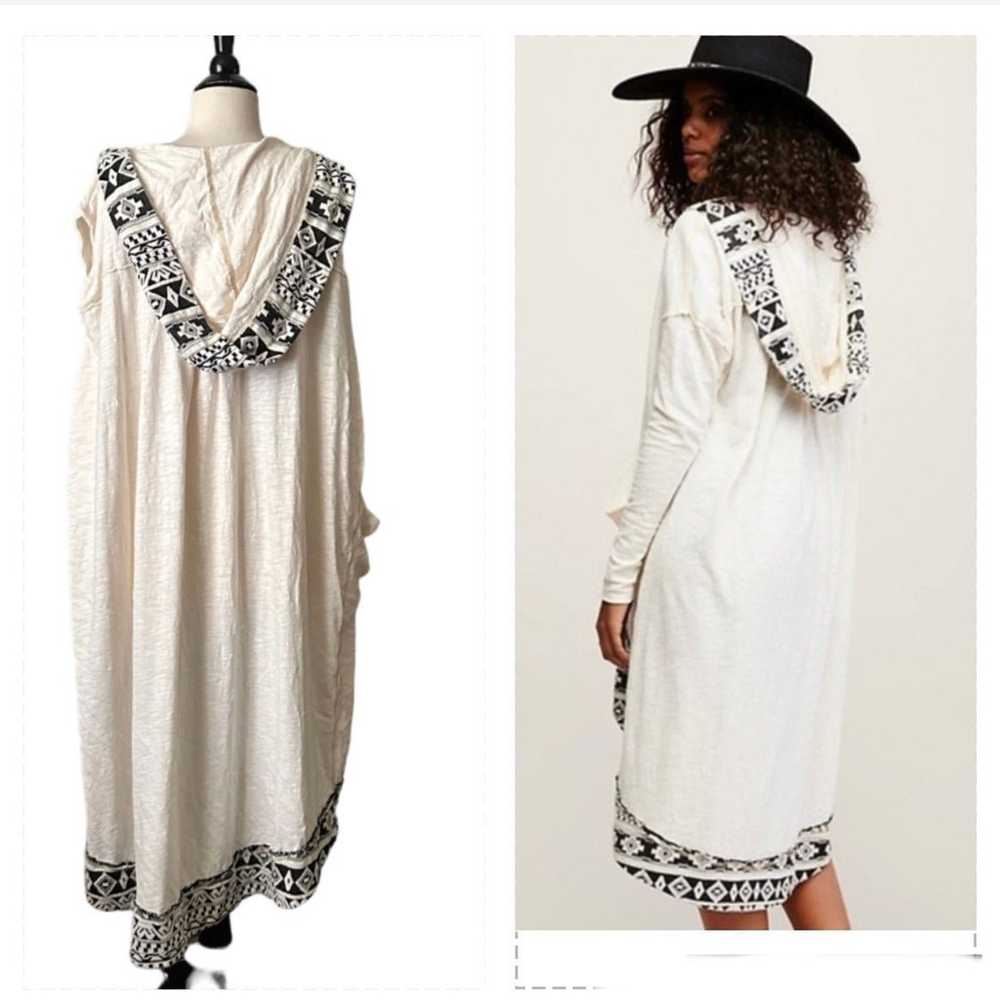 Free People Nomad Tribal Sleeveless Hooded Kimono… - image 1