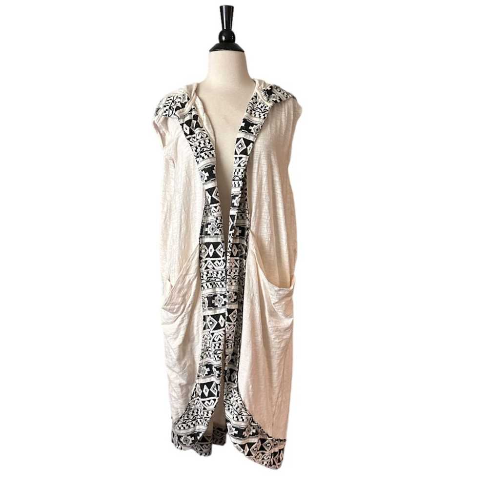 Free People Nomad Tribal Sleeveless Hooded Kimono… - image 5