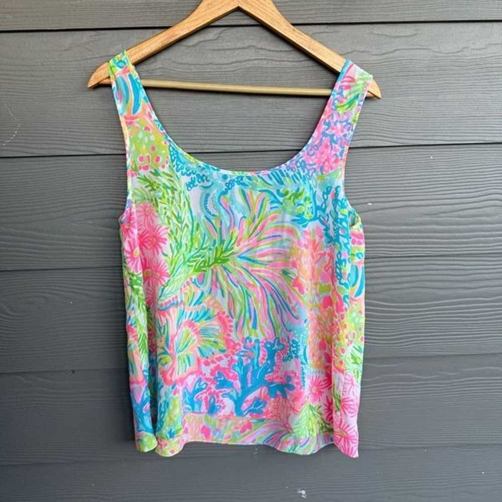 Lilly Pulitzer cosmos 100% silk blouse - image 6