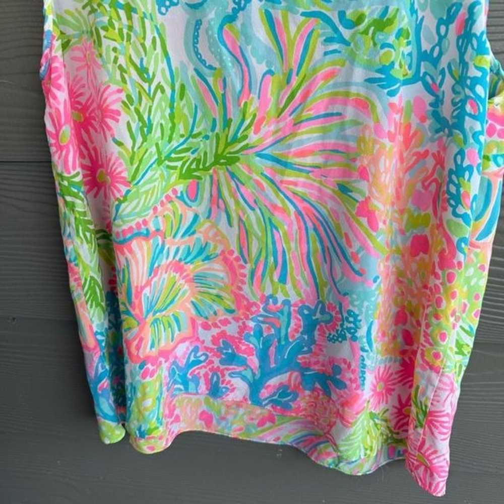 Lilly Pulitzer cosmos 100% silk blouse - image 7