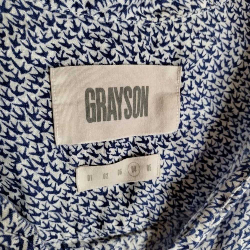 Grayson Linen Long Sleeve The Hero swallow Bird P… - image 4