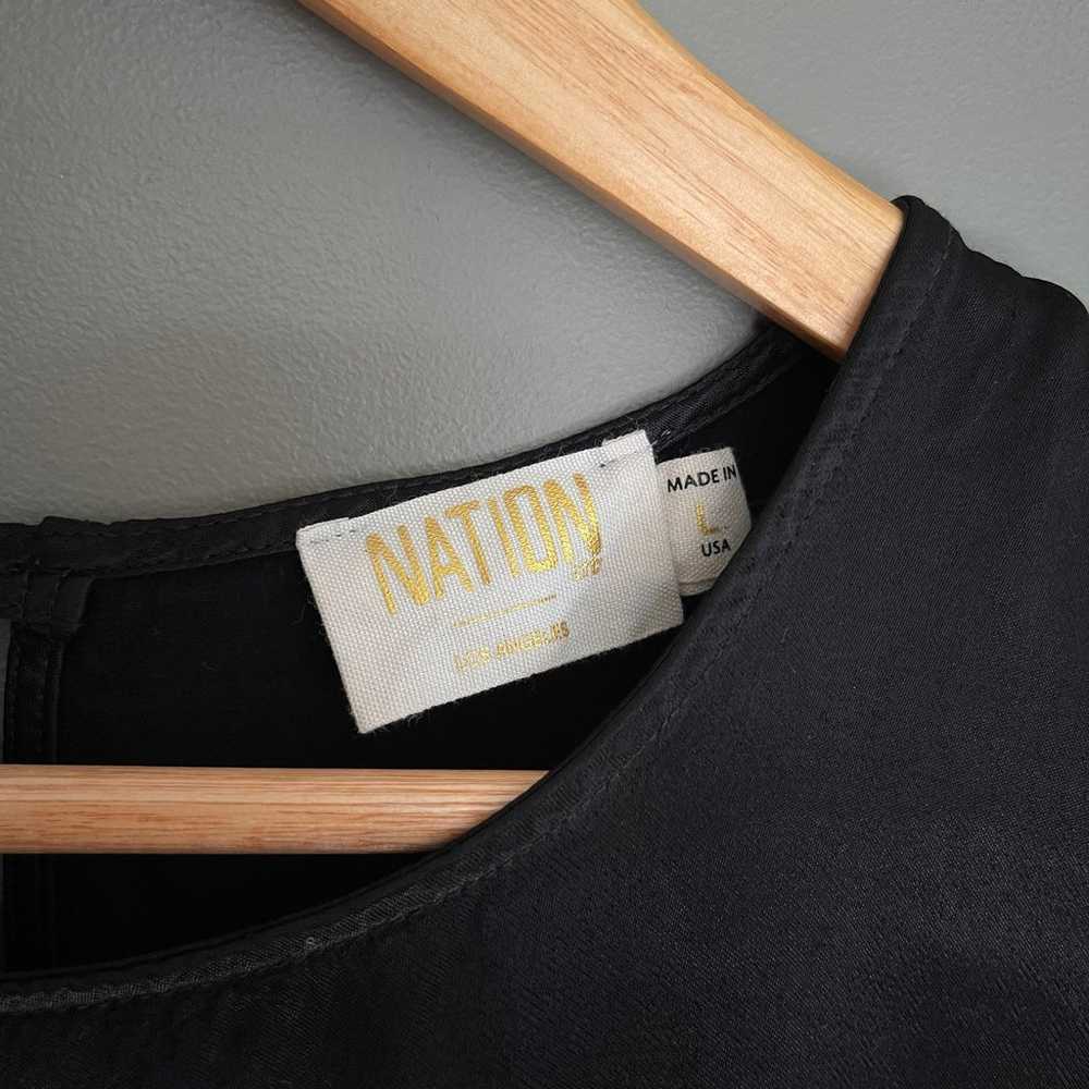 NATION LTD Uma High Neck Muscle Tank Black Sz Lar… - image 10