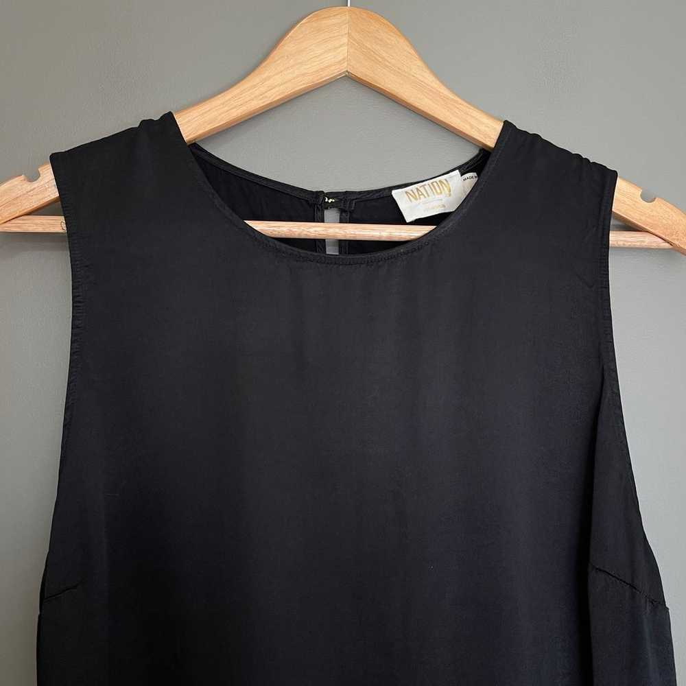 NATION LTD Uma High Neck Muscle Tank Black Sz Lar… - image 7