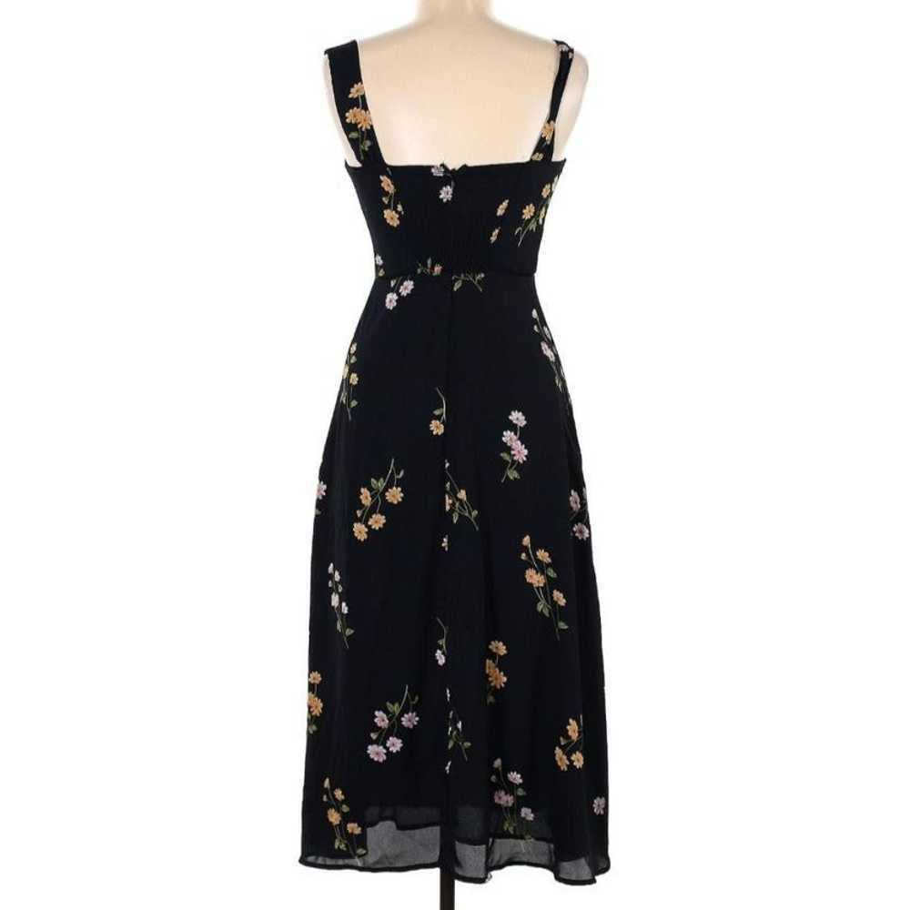 Other Peiran Black Floral Medium Midi Dress - image 3