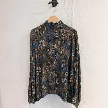 PAISLEY PATTERN DOLMAN SLEEVE SHIRT - image 1