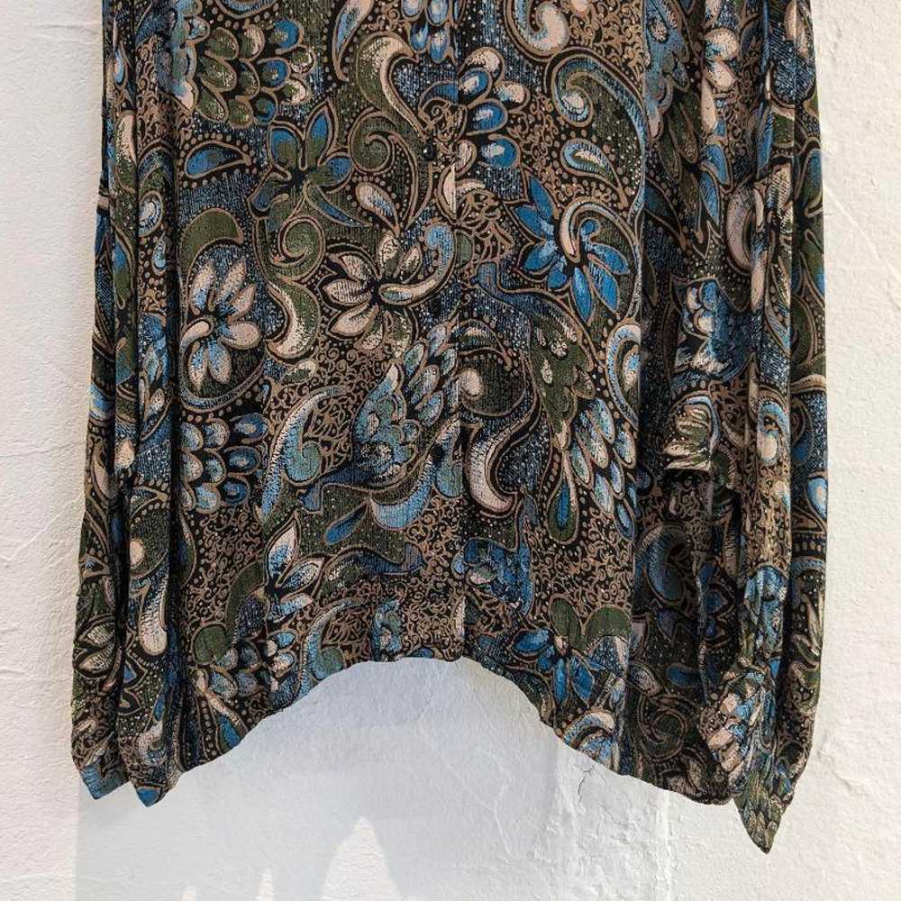 PAISLEY PATTERN DOLMAN SLEEVE SHIRT - image 4