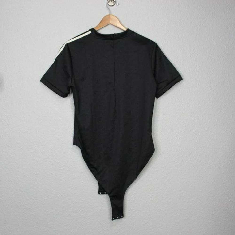 Adidas Black Spellout Logo Short Sleeve Bodysuit … - image 4