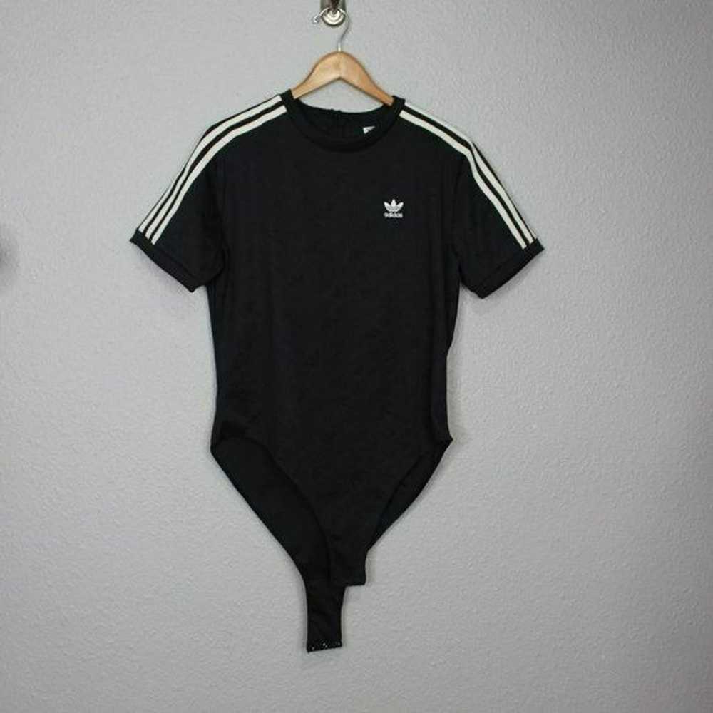 Adidas Black Spellout Logo Short Sleeve Bodysuit … - image 7