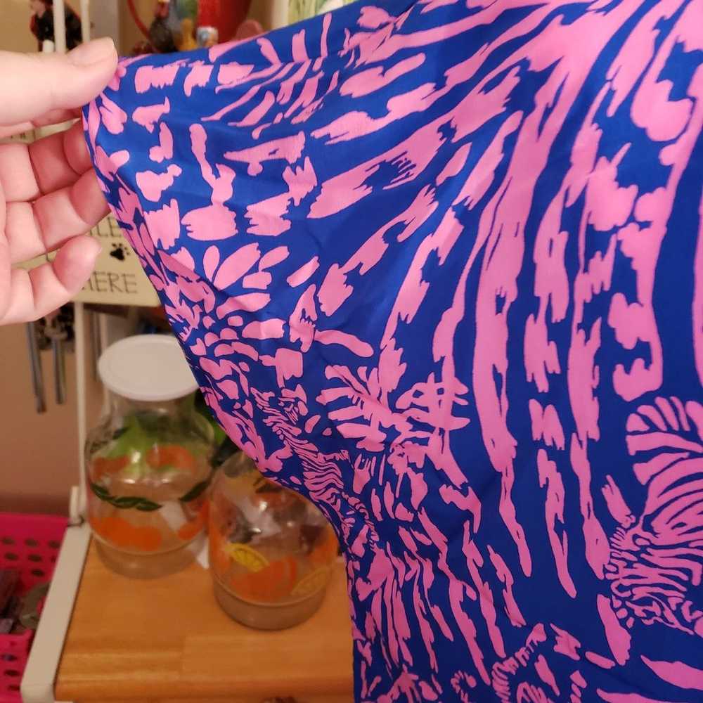 Lilly Pulitzer XL Asher Top Silk Zebra Print - image 4