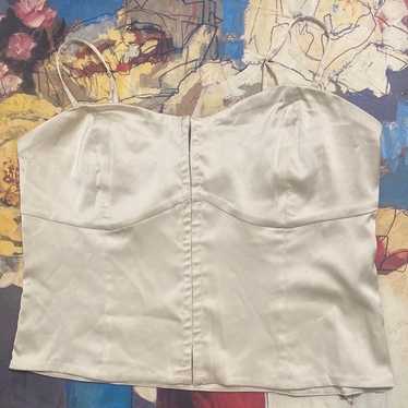 Abercrombie and Fitch Satin Crop Top (size:XL)